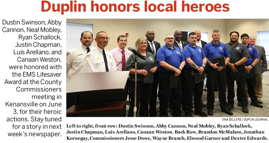 Duplin honors local heroes