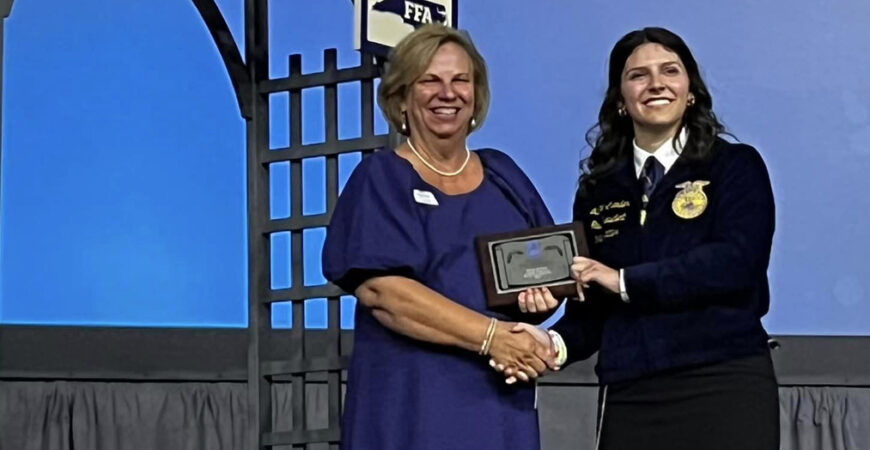 Sutton receives Honorary State FFA Degree for outstanding contributions