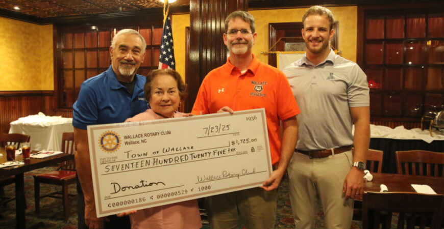 Rotary Club honors late rotarian with donation to youth sports