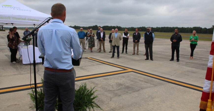 Duplin breaks ground on $3.6M corporate hangar at County Airport