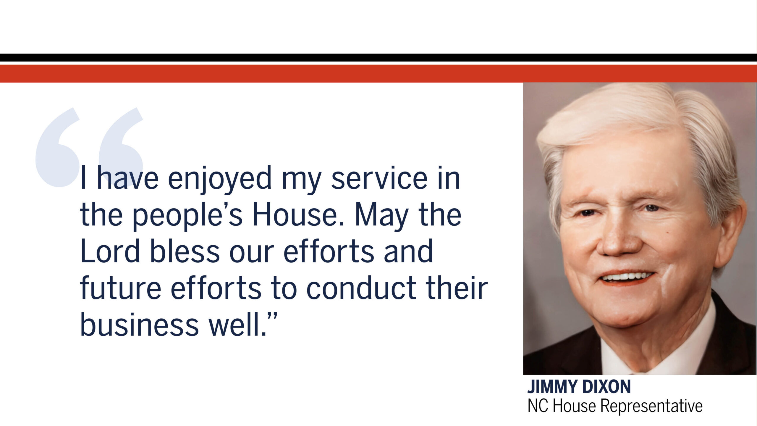 Rep. Jimmy Dixon announces he will not seek re-election