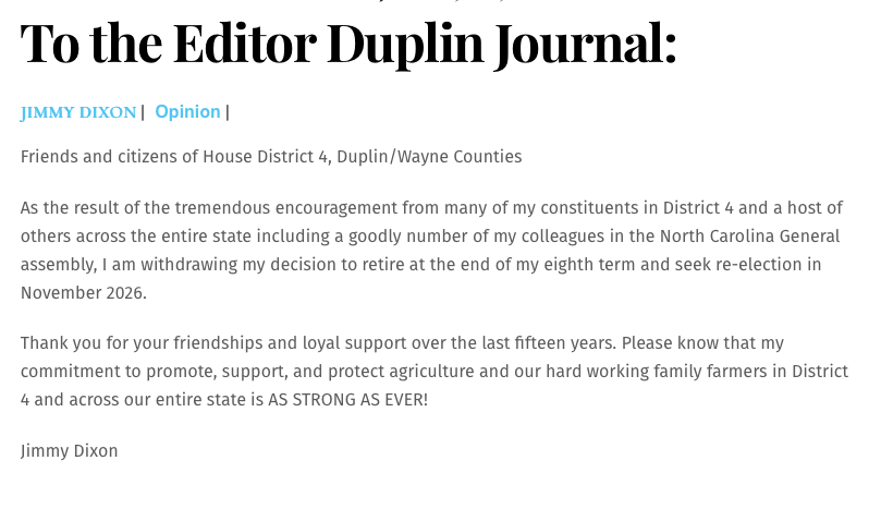 letter to the editor