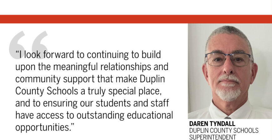 Daren Tyndall named superintendent of Duplin County Schools