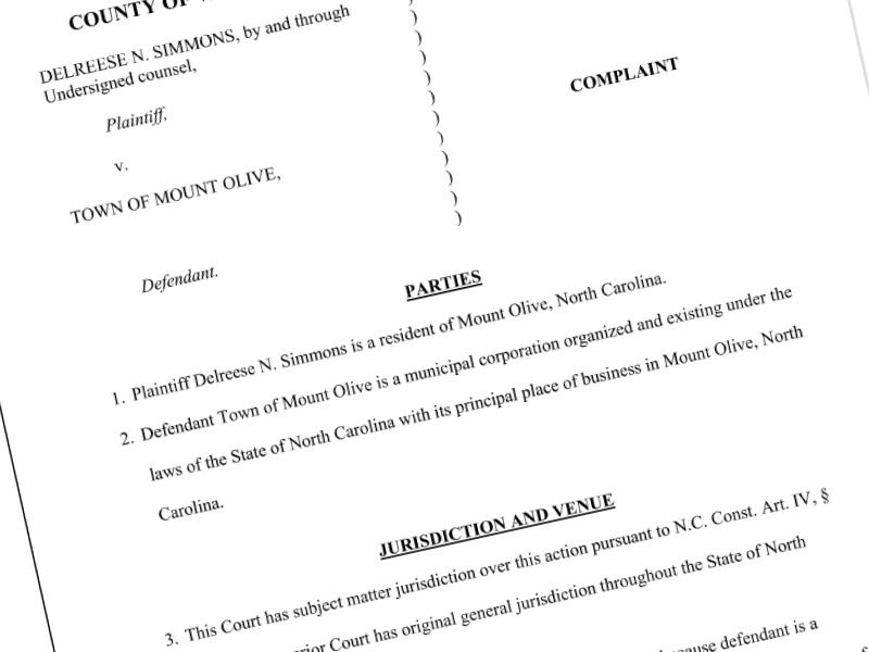 Mount Olive commissioner files lawsuit alleging board misconduct