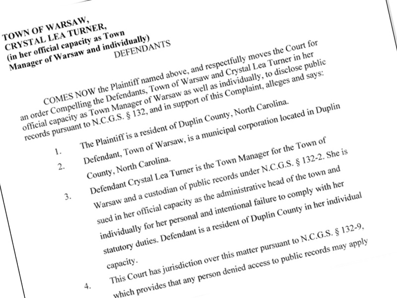 Public records dispute leads to court complaint in Warsaw